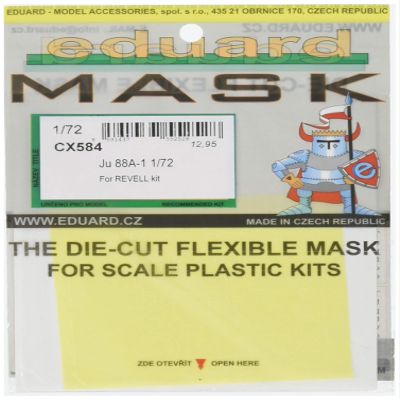 Eduard EDUCX584 1/72 Ju88A-1 Paint Mask Sticker (for Level), Masking Sticker for Plastic Models