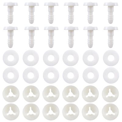 TOAOB 20 Set 15mm Doll Joints for Amigurumis Crochet White Movable Plastic Animals Safety Joints for Crochet Accessories Stuffed Animals Crafts Puppets Limbs and Arm Leg Neck Joints Doll Making
