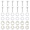 TOAOB 20 Set 15mm Doll Joints for Amigurumis Crochet White Movable Plastic Animals Safety Joints for Crochet Accessories Stuffed Animals Crafts Puppets Limbs and Arm Leg Neck Joints Doll Making view 1