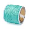 Cheriswelry 100M 0.8mm Nylon Beading Cord Aquamarine Chinese Knotting Rattail Macrame Thread String Roll for Jewelry Making Kumihimo Wrapping Supplies DIY Crafts view 1