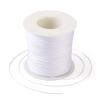 Cheriswelry 100M 0.8mm Nylon Beading Cord White Chinese Knotting Rattail Macrame Thread String Roll for Jewelry Making Kumihimo Wrapping Supplies DIY Crafts view 2