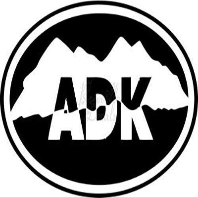 Roseville Decals ADK Oval Adirondack Mountains Vinyl Decal Sticker for Home Office Decor Vehicle Window Sign Size- [20 inch] / [50 cm] Wide Color- Matte White