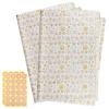 CHRORINE 90 Sheets Christmas Wrapping Paper Gold Snowflake Wrapping Tissue Paper Wrapping with Snowflake Stikers for DIY Craft, Christmas Party Winter Party Decorations14.96 inchx20 inch view 1