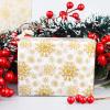 CHRORINE 90 Sheets Christmas Wrapping Paper Gold Snowflake Wrapping Tissue Paper Wrapping with Snowflake Stikers for DIY Craft, Christmas Party Winter Party Decorations14.96 inchx20 inch view 4
