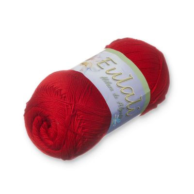 EULALI [100grs] by Omega - Bright 100% Mercerized Egyptian Cotton Thread - Color: 42 Red