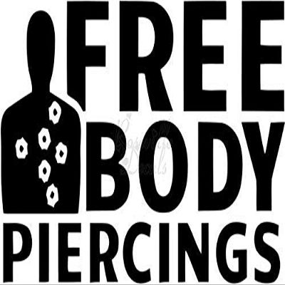 Roseville Decals Free Body Piercings Target Bullet Holes Vinyl Decal Sticker for Home Office Decor Vehicle Window Sign Size- [6 inch] / [15 cm] Wide Color- Gloss White