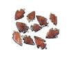 0.75-1.25" Gunmetal Finish Arrowhead Shaped Electroplated Carnelian Pendant - Measuring 20mm-30mm Long - Sold Individually, Randomly Chosen view 2