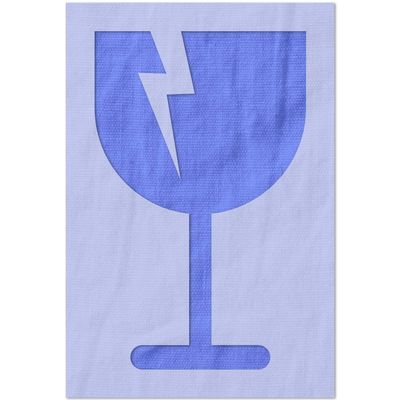 Stencil Stop Fragile Symbol Stencil - Reusable for DIY Projects, Painting, Drawing, Crafts - 14 Mil Mylar Plastic (15 x 24 inches)