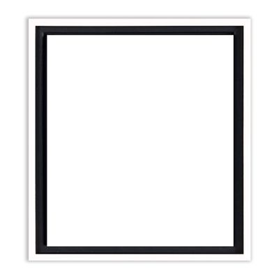 Creative Mark Illusions Floater Frame For 3/4" Deep Canvases - 12x12 White - No Glass or Backing - Wood Composite Floating Illusion Frame for Canvas Paintings- With Hanging Hardware