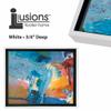 Creative Mark Illusions Floater Frame For 3/4" Deep Canvases - 12x12 White - No Glass or Backing - Wood Composite Floating Illusion Frame for Canvas Paintings- With Hanging Hardware view 3