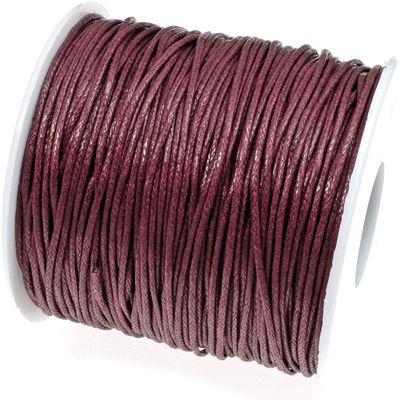Burgundy Red 1mm Waxed Cotton Cord, 70 Meters, Macrame, Beading String