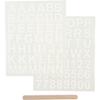Decals - All Types of Media - White Alphabet - 2 Sheets view 1