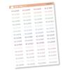 No School Planner Stickers, Script "No School" Labels, Muted Rainbow Color Print Planning Stickers, FJP (S-622-M) view 1