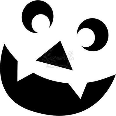Roseville Decals Pumpkin Face Halloween Vinyl Decal Sticker for Home Office Decor Vehicle Window Sign Size- [6 inch] / [15 cm] Wide Color- Gloss Black