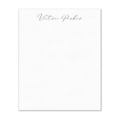 Personalized Notepad with Name in Elegant Script, 50 or 100 Sheets Lined or Unlined in Choice of Colors, Tear Off Note Pad Memo Pad to Do List | Fairmont & Grove Paper Co.