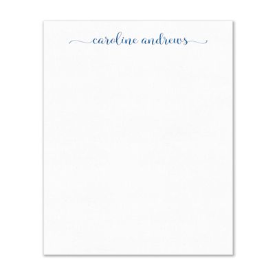 Personalized Notepad Stationery with Name in Lowercase Font, Available in 4 Sizes, Lined or Unlined in Choice of Colors, Note Pad Memo To Do List Pad (Font Style #1)