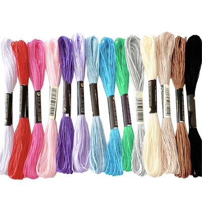 Choose Color Embroidery Thread Floss 1 5 10 30 50 100pcs Cross Stitch Threads, Friendship Bracelets Floss Crafts Floss - Pick Your own Colors (Black, 50pcs)