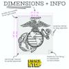 Stencil Stop Semper Fidelis Logo Stencil - Reusable for DIY Projects, Painting, Drawing, Crafts - 14 Mil Mylar Plastic (16.5 x 18 inches) view 2