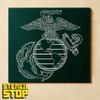 Stencil Stop Semper Fidelis Logo Stencil - Reusable for DIY Projects, Painting, Drawing, Crafts - 14 Mil Mylar Plastic (16.5 x 18 inches) view 3