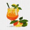 Pepita Needlepoint kit: Orange Crush Cocktail, 7" x 10" view 1