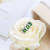 925 Sterling Silver Fashion Natural Emerald Sapphire Ring Oval Perfect Cut 3-Stone Rainbow Cubic Zirconia Rings CZ Classical Eternity Engagement Wedding Band Ring for Women (Emerald, US Code 10) view 4