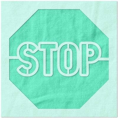 Stencil Stop Stop Sign Inverse Stencil - Reusable for DIY Projects, Painting, Drawing, Crafts - 14 Mil Mylar Plastic (18 x 18 inches)