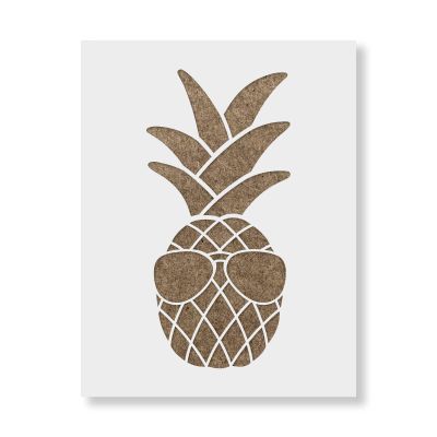 Sunglasses Pineapple Stencil - Hawaiian Stencil, Tropical Stencil, Pineapple Sunglasses, Fruit Stencil, Sunglasses Stencil