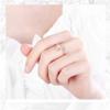 SixTwo Rose Gold & White Gold Plated Women Fox Tail Open Rings Fine Jewelry Inlaid Pink Cubic Zirconia Gift Created Pink Opal & White Cubic Zirconia Accents Engagement Wedding Ring Bands (Rose Gold) view 4