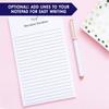 Modern Womens Monogrammed Notepad with Initials, Personalized Notepad with Name and Monogram Letter Writing Paper, Personalized Stationary Paper and Envelopes Set for Women, 5.5 x 8.5in, 50 Sheets view 3