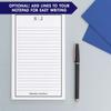 Initial Monogrammed Notepad for Men or Women, ONE Notepad Mens Monogrammed Notepad with Initials, Personalized Notepad Set for Women and Men, Monogrammed Letter Writing Paper, 5.5 x 8.5, 50 Sheets view 3