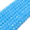 Chinese Crystal Beads | 10mm Faceted Rondelle Shaped Crystal Beads | Blue, Green, White Available - Robins Egg Blue view 1