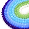 Chinese Crystal Beads | 10mm Faceted Rondelle Shaped Crystal Beads | Blue, Green, White Available - Robins Egg Blue view 2