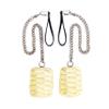 FIRE MECCA Fire Poi Set 3 Inch Woven Kevlar MoonBlaze Heads Set of 2 Custom Length Twist Link Chain Flow, Spinning, Circus, Dance Prop for Festivals & Performances view 1