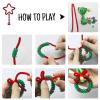 Hifunwu 1570 PCS Christmas Beaded Ornament Kit Plastic Tri-Shaped Beads with Pipe Cleaners for Christmas Craft Tree Hanging view 4