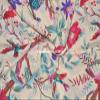 Sambhav Quilt Hub Voile Handblock Fabric for Floral Bird Cotton Sewing,Crafting, Dressmaking, Running Natural Dye Sanganeri Indian Floral Print Fabric by The Yard Width 44 Inches (Beige, 15 Yard) view 4