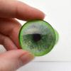 Jade Green Jaguar Glass Eyes for Art Dolls, Sculptures, Props, Masks, Fursuits, Jewelry Making, Taxidermy, and More (14mm) view 4