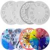 Kissnowy 4Pack of Clock Face Molds Silicone Mold By Resin Casting, for DIY Resin Crafts Home Wall Decoration 5.9 X 5.9inch view 1