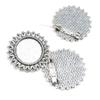 10 PCS Antique Silver Plated Jewelry Making Charms Supplies Crafting V1PK2E Pinback Brooch Cabochon Blank 20mm view 1