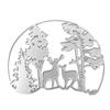 Annchaos Metal Cutting Dies DIY Merry Christams Embossing Stencil Template Scrapbooking Card Making Mold Photo Album Arts Crafts Tools (Christmas Tree and Deer -12.5x10cm) view 2