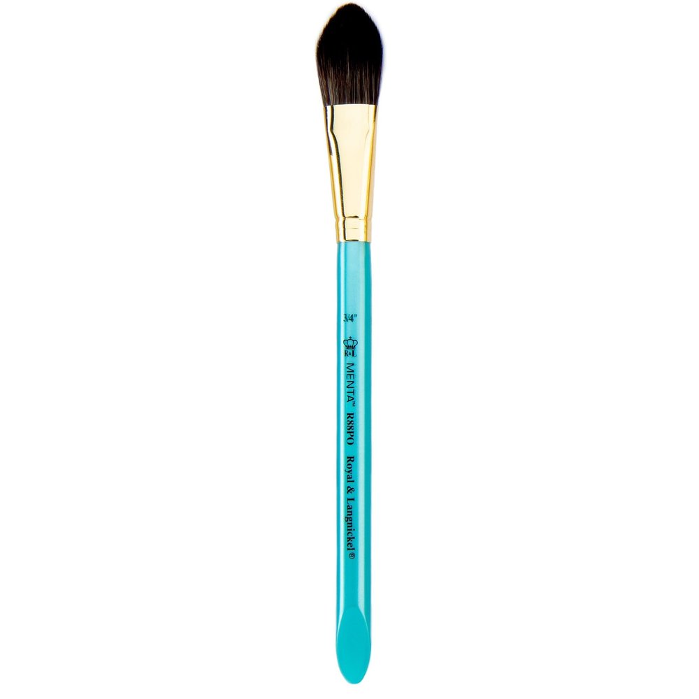 Menta Synthetic Squirrel Pointed Oval Wash Brush - 1"