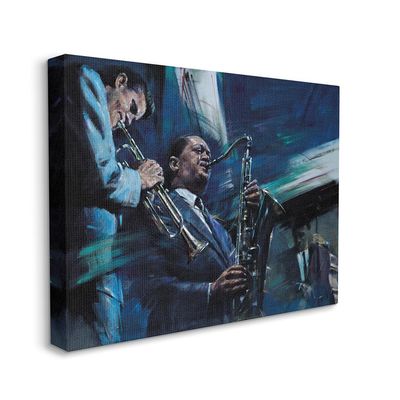 Stupell Industries Abstract Instrumental Musicians Blues Jazz Traditional, Design by Jin G. Kam Canvas Wall Art, 24 x 30, Multi-Color
