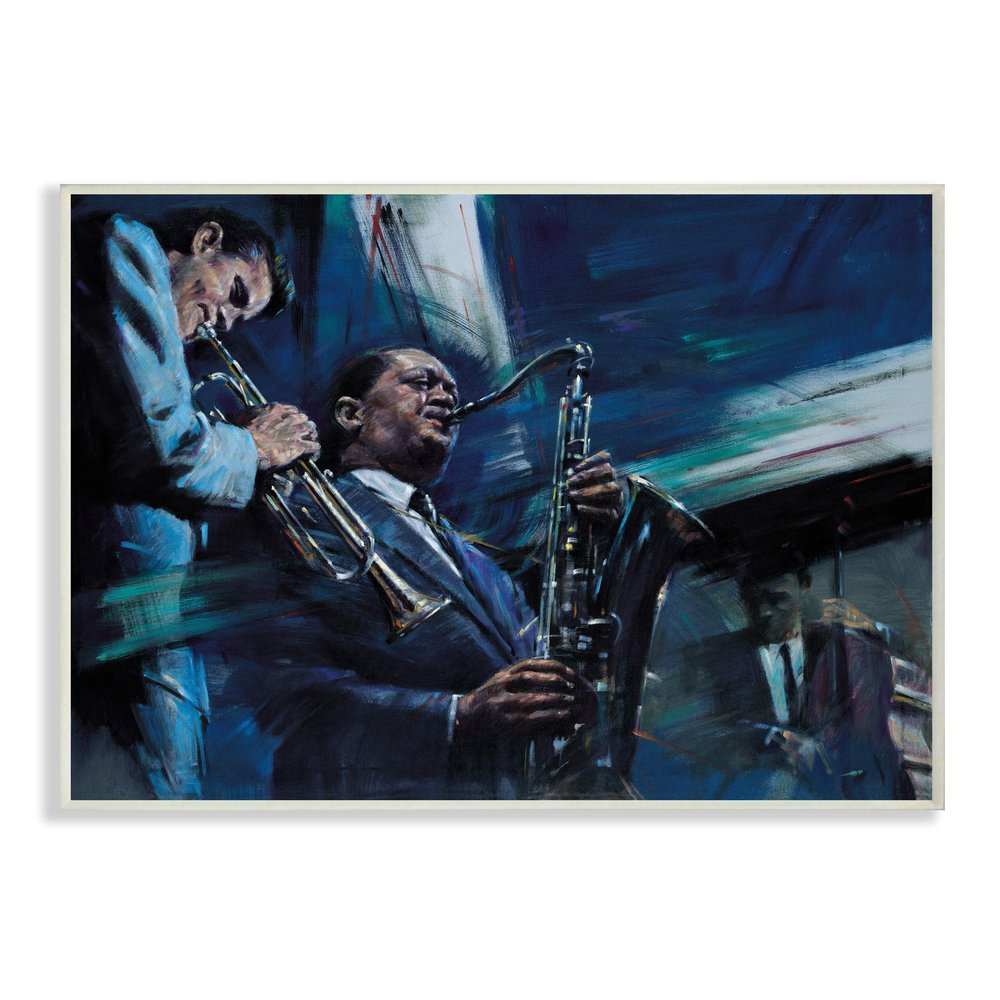 Stupell Industries Abstract Instrumental Musicians Blues Jazz Traditional