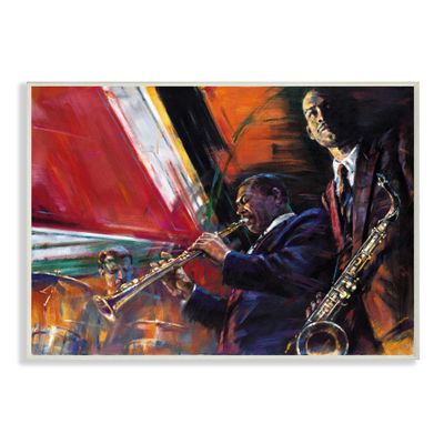 Stupell Industries Abstract Blues Jazz Musicians Traditional Instruments