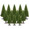 BESPORTBLE 15 Pcs Green Scenery Landscape Model Cedar Trees (5pcs 1:150, 5pcs 1:100, 5pcs 1:200) view 1