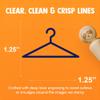 Clothes Hanger Laundry Rubber Stamp for Stamping Crafting Planners - 1-1/4 Inch Large view 2