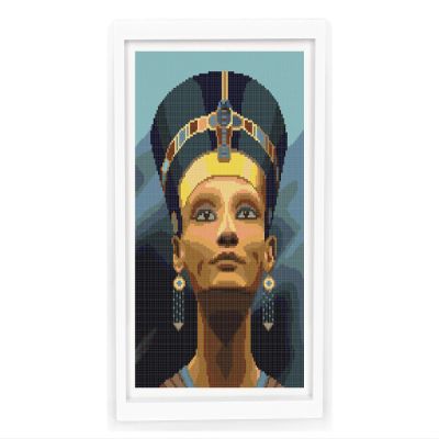Cross Stitch Pattern Nefertiti PDF, Modern Counted Cute Easy Cross Stitch Chart for Beginners, Woman Egypt Cross Stitch Chart for Beginners, Materials are NOT Included!