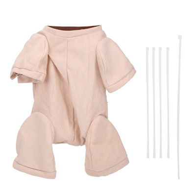 Zerodis Newborn Baby Doll Cloth Kit, DIY Fabric Cloth Body Accessory High Simulation Doll Making Supplies for 3/4 Arms and 3/4 Legs(16 Inch)