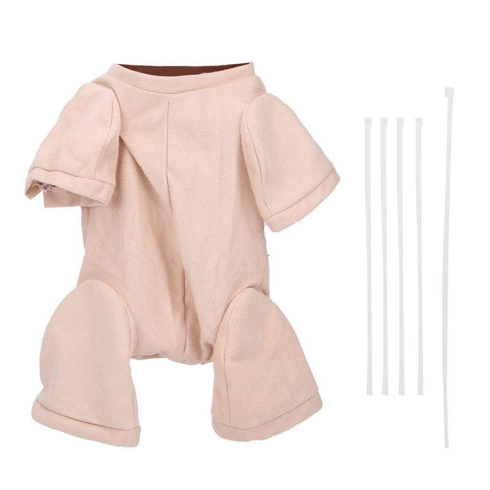 Zerodis Newborn Baby Doll Cloth Kit, DIY Fabric Cloth Body Accessory High Simulation Doll Making Supplies for 3/4 Arms and 3/4 Legs(16 Inch)