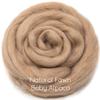 Baby Alpaca Fiber for Spinning, Blending, Felting & Dyeing. Natural Combed Top Roving, Fawn. view 2