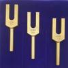 Yantra Gold Color Angel Crystal Tuning Forks - Gateway to Angelic Kingdom with Mallet and Velvet Pouch view 2
